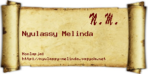 Nyulassy Melinda névjegykártya
