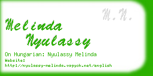 melinda nyulassy business card